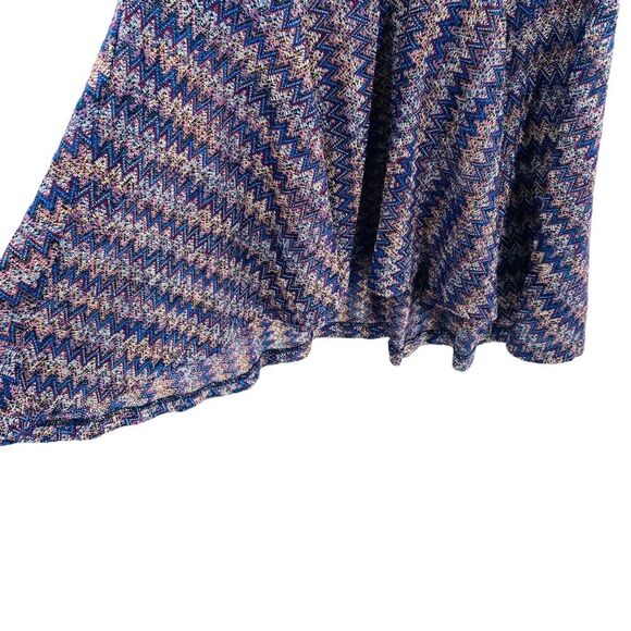 Anthropologie Maeve Drop Waist Zig Zag Swing‎ Dress Size S Dark Blue Multicolor - Picture 7 of 12